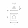 Комплект из светильника и рамки Lightstar Domino Quadro (214516+214506) D51606