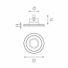 Комплект из светильника и рамки Lightstar Domino Round (214613+214603) D61303