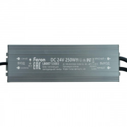 Трансформатор электронный для светодиодной ленты 250W 24V IP67 (драйвер), LB007 Feron 53083