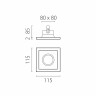 Комплект со светильником Lightstar Domino Quadro (214517+214503+214007) D51703BMOD