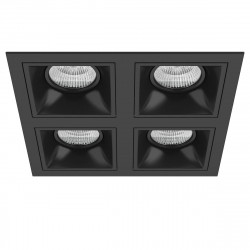 Комплект из светильников и рамки Lightstar Domino Quadro (214547+214507+214507+214507+214507) D54707070707