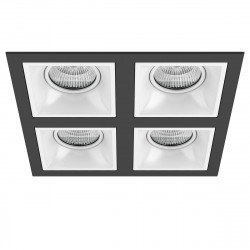 Комплект из светильников и рамки Lightstar Domino Quadro (214547+214506+214506+214506+214506) D54706060606